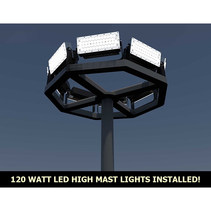 LED High-Mast Flood Light, SuperChip Prolux Series, 120 Watts, DLC