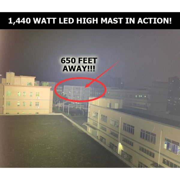 LED High-Mast Flood Light, SuperChip Prolux Series, 1,440 Watts, DLC