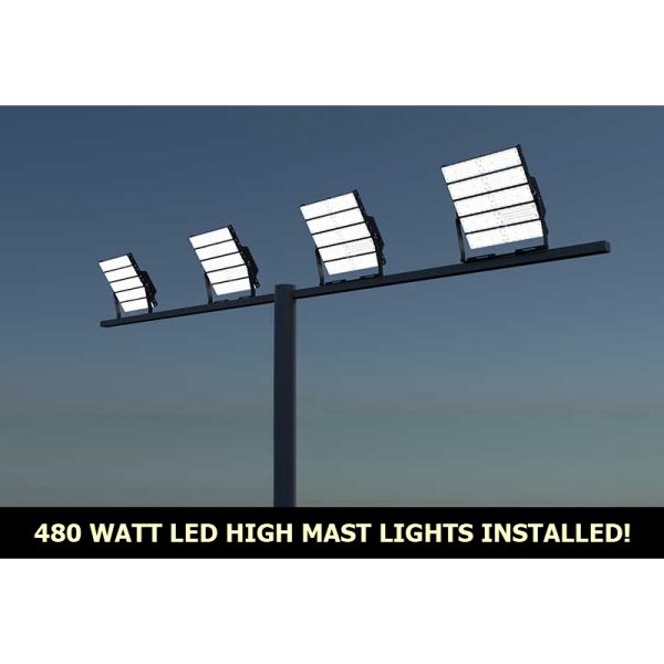 LED High-Mast Flood Light, SuperChip Prolux Series, 480 Watts (Type 1), DLC