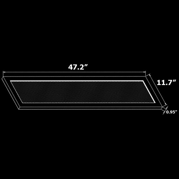 Linear LED Contempo Panel Suspended Up / Down Light, 4 Foot Length, 40 Watts