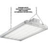 Baylux Series Flat Pendant LED High Bay, 2' Length, 90 Watts, DLC Premium