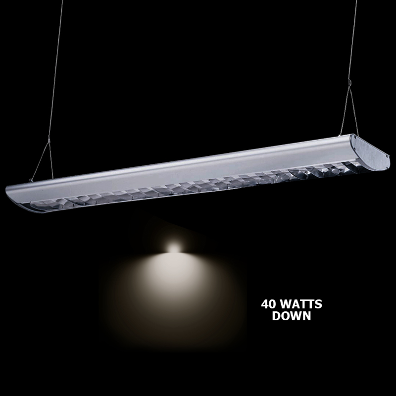 LED Parabolic Series Linear Contempo Light, 4 Foot Length, 40 Watts
