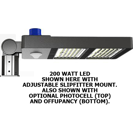 Protech Series LED Pole / Parking Lot / Area Flood Light, 200 Watts, DLC Premium