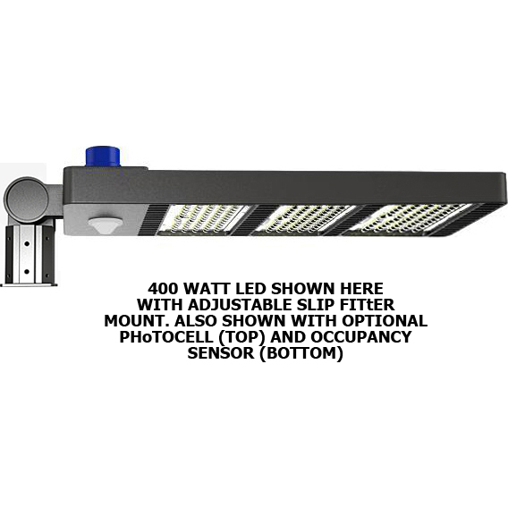 Protech Series LED Pole / Parking Lot / Area Flood Light, 400 Watts, DLC Premium