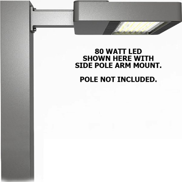 Protech Series LED Pole / Parking Lot / Area Flood Light, 80 Watts, DLC Premium