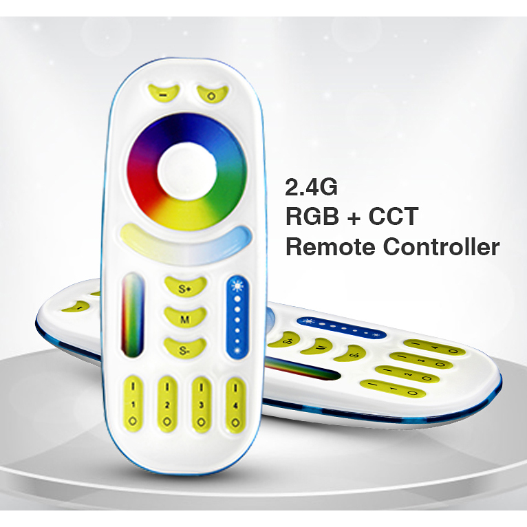 Superchip™ Exclusive RGB+White Remote Control, 2.4GHz, Syncable, Controls Many Lights, 4-Zones