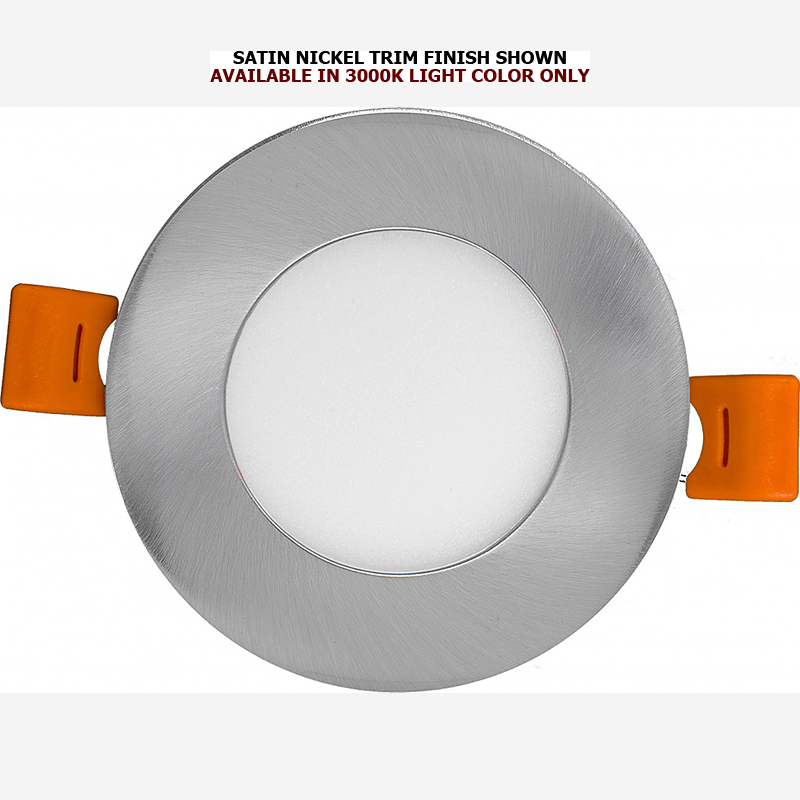 Ultra Thin Round LED Recessed Downlight, 3", 6 Watts, Dimmable
