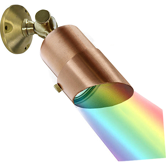 Superchip™ Exclusive Patriot 12V Syncable Color-Changing Copper Single Head Down Lighter