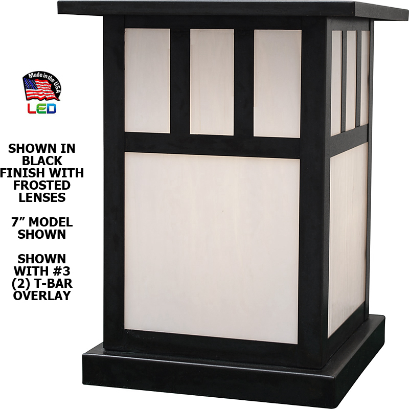 Flat Roof Craftsman LED Column Light (7" Width, 120V/12V/208~277V)