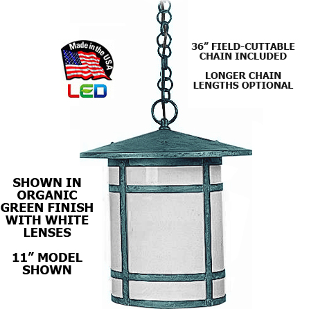 120V/12V LED Oakhurst Contempo Style Hanging Light (11" Width)
