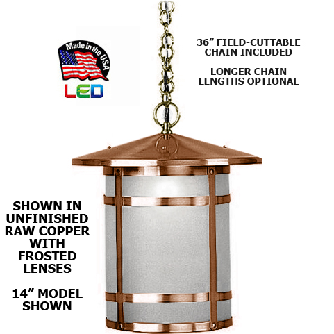 120V/12V LED Oakhurst Contempo Style Hanging Light (11" Width)