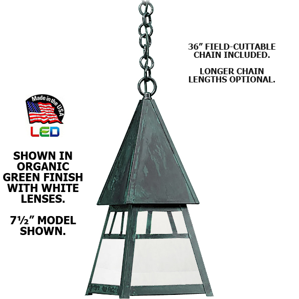 120V/12V LED Victorian Deco Style Hanging Light (5" Width)