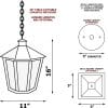 120V/12V LED Bellanca Deco Style Hanging Light (11" Width)