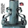 Deco Scroll Style Base For Post or Post Top Light With 3" Dia. Fitter