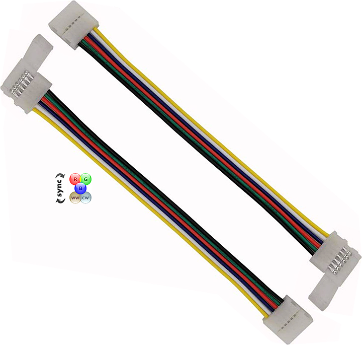 12V/24V LED Tape Extension Connector (For SuperChip RGB+WW+CW)