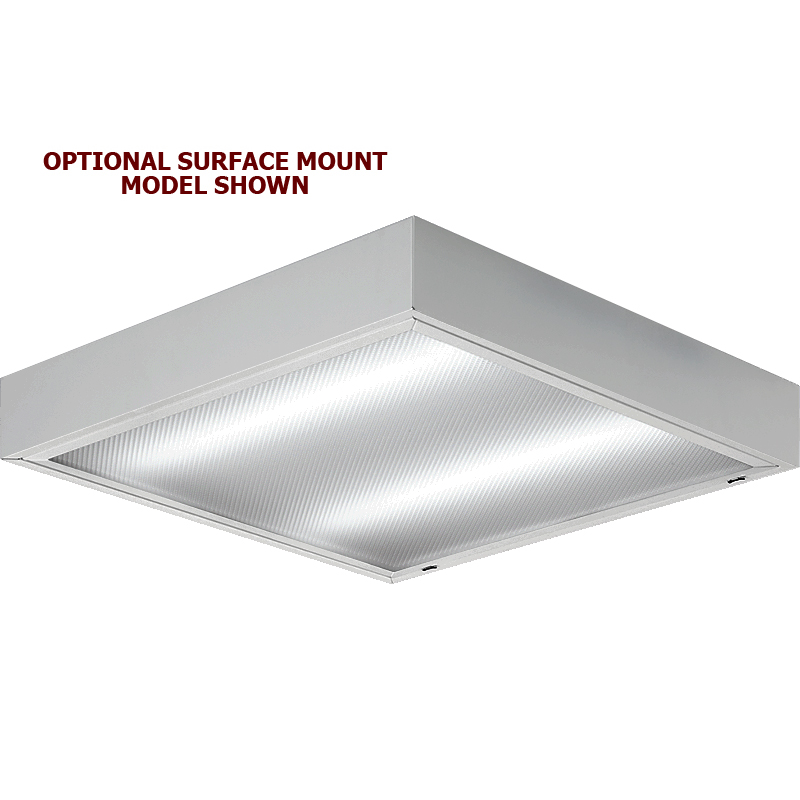 2X2 Troffer LED, 18 to 44 Watts, Recessed or Surface Mount