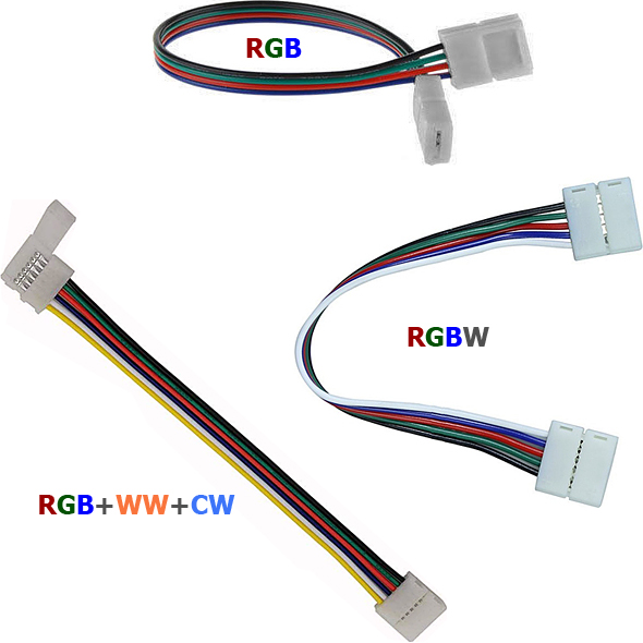 12V/24V LED Tape Extension Connector (For RGB, RGBW & RGB+WW+CW LED Tape)