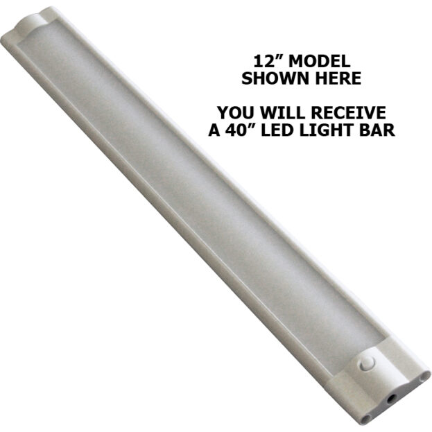 12V 40" Length 11 Watt Sleek Series Linkable Undercabinet Light Bar