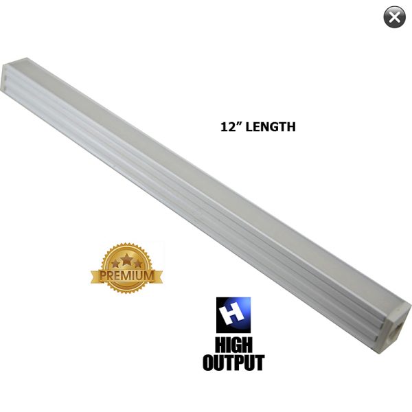 120 Volt 12" Length 9.7 Watt Premium Designer LED Undercabinet Light Bar - High Output