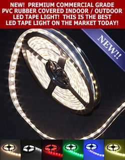 "Brightest" 4.4 Watt Per Foot PVC Coated 12VDC 5050 SMD 1-Color Tape (16.5' Spool)