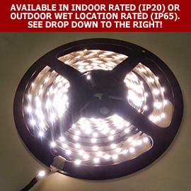 "Bright" 1.5 Watt / Foot 12VDC 335 SMD Side-Emitting 1-Color LED Tape (16.5 Feet)