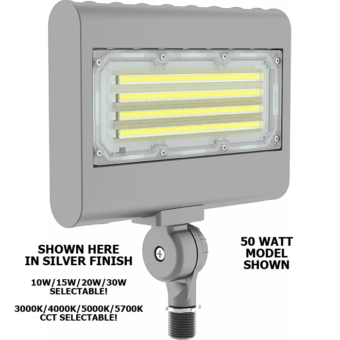 LED Flood Light, NexGen™ Pro 2.0 LFS Sleek Series, 10-30 Watts, Dimmable, Multi-CCT