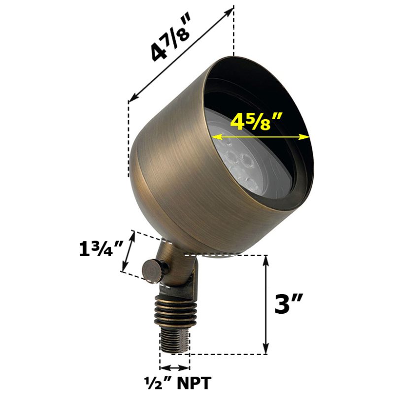 "Big Eagle" 12V LED PAR36 Super Premium Cast Brass Lighter