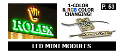 12VDC LED Mini Modules - Single Color and RGB