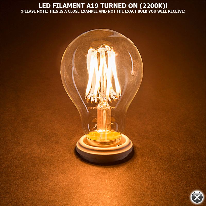 120v 4.5 Watt A19 LED Filament Tinted Bulb - 400 Lumens