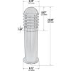 Prima I Series 316 Stainless Steel 23⅞" Tall Commercial Bollard Light