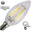 120v 2 Watt Candleabra LED Filament Bulb - E12 Base - 200 LM