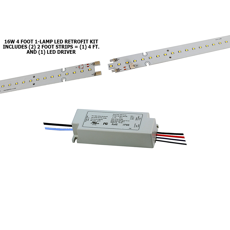 4 Foot Deluxe LED EZ-Snap & Go Linear Kits (Replaces 1, 2, 3 or 4 Bulbs)
