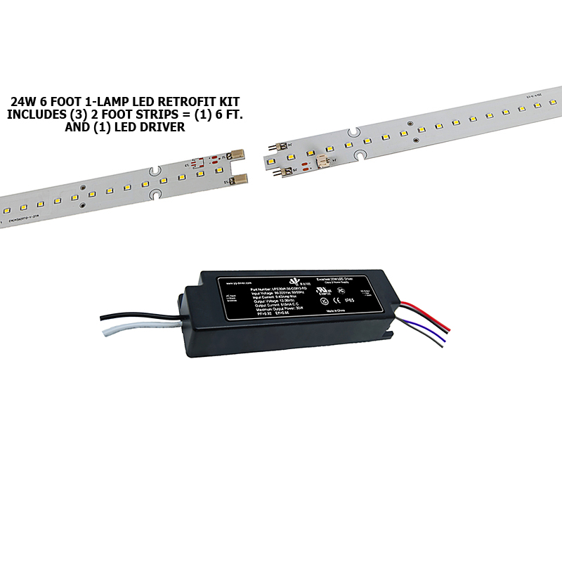 6 Foot Deluxe LED EZ-Snap & Go Linear Kits (Replaces 1 or 2 Bulbs)