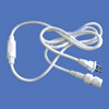 6 Foot 120v 1/2" Dia. 2-Wire LED Power Cord & Power Connector - Runs up to 200 feet