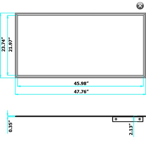 2X4 LED Flat Panel, 72 Watt High Output, Dimmable, DLC