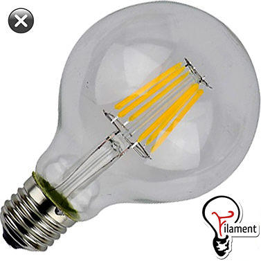 120v 4 Watt G25 Globe LED Filament Bulb - E26 Base - 400 LM