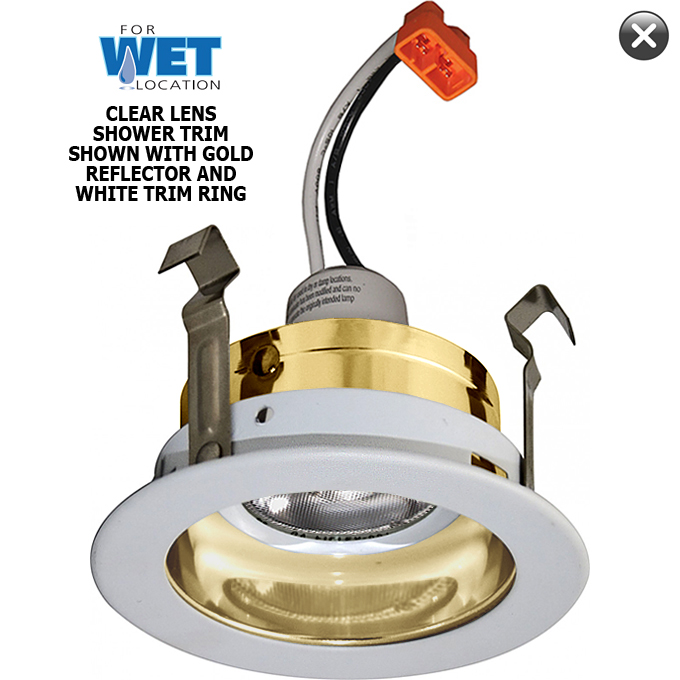 7 Watt 550 Lumen 3" Truespec™ Clear Lens Shower LED Retrofit Kit