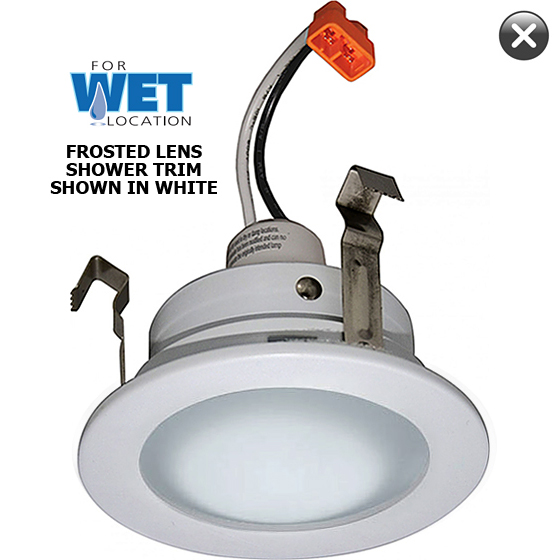 7 Watt 550 Lumen 3" Truespec™ Frosted Lens Shower LED Retrofit Kit