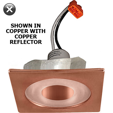 7 Watt 550 Lumen 3" Truespec™ Square Semi-Frosted Shower LED Retrofit Kit
