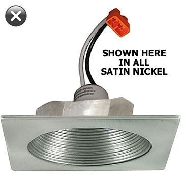 7 Watt 550 Lumen 4" Truespec™ Square Adj. Baffle I LED Retrofit Kit (50W Equiv.)