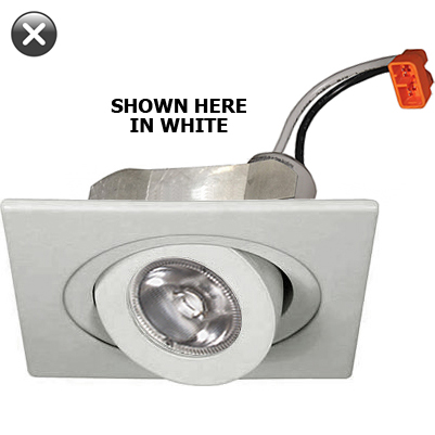 7 Watt 550 Lumen 4" Truespec™ Adj. Square Gimbal I LED Retrofit Kit