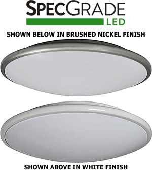 120v 14 Watt LED Premium Series Euro Saucer Flush Mount (13" Dia.)