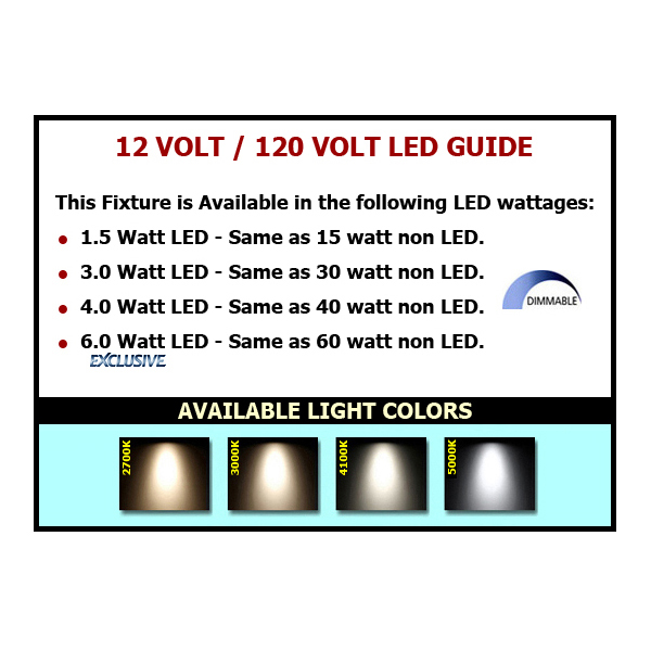 Long Wide 9" Length LED Open Face Recessed Step Light (12V or 120V)