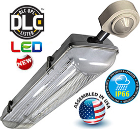 32 Watt Commercial LED 2 Foot (26") Vapor Proof Light With Motion Sensor (DLC)