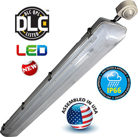 31 Watt Commercial LED 4 Foot (50") Vapor Proof Light With Motion Sensor (DLC)