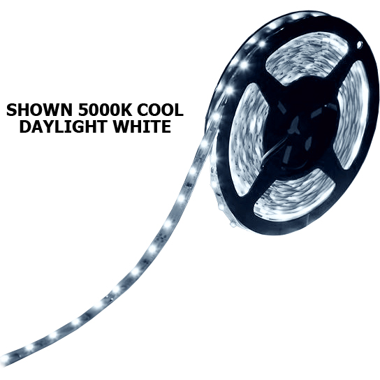 LED Strip Light Tape, 1.5W / Foot SuperChip™ UL 12V 3528 SMD - 16.4 Feet