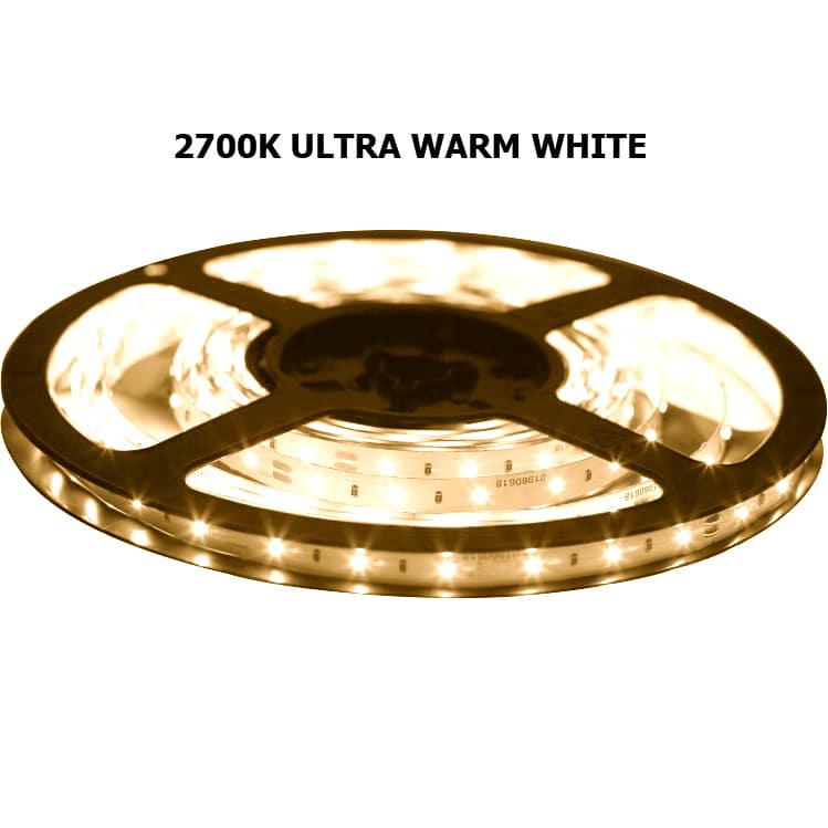 LED Strip Light Tape, White Ribbon, 4.4W / Foot SuperChip™ UL 24V 2835 SMD - 16.4 Feet