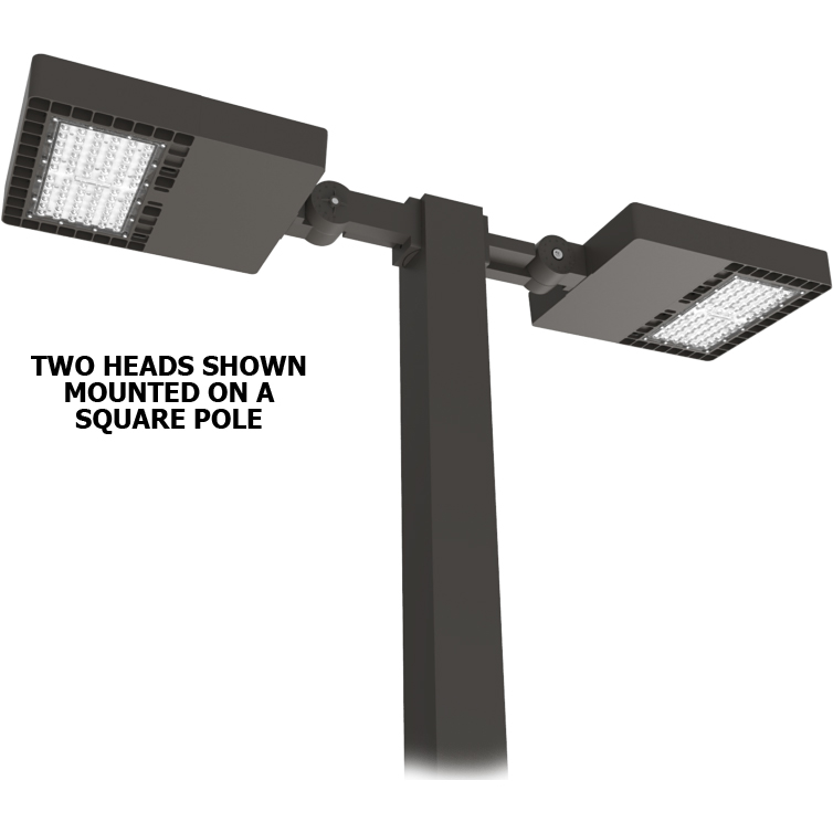 Protech Series LED Pole / Parking Lot / Area Flood Light, 50 Watts, DLC Premium