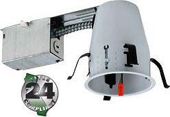 4" Remodel Housing For 4" LED Retrofit Modules, Standard or Shallow Height (IC Rated)