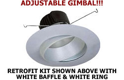 12 Watt (75W Equiv.) 800 Lumen 6" Decora Adjustable LED Retrofit Kit
